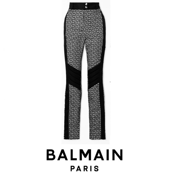 BALMAIN LIMITED EDITION quilted printed snow ski pants 36 NWT - Picture 1 of 15